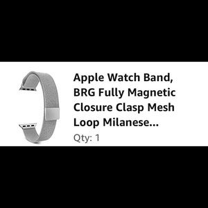38 mm Apple iWatch silver magnetic mesh band